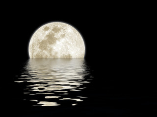 Moon over water © Indiloo