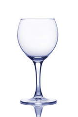 Empty wineglass.