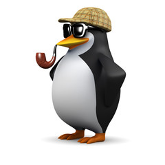3d Sherlock penguin the detective