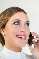 Young businesswoman with cellphone