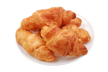 The fresh buns on white