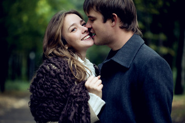 Fototapeta premium A young tender couple