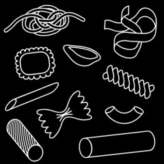 Pasta icon set