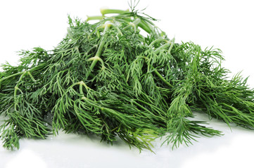 Dill isolated on the white background