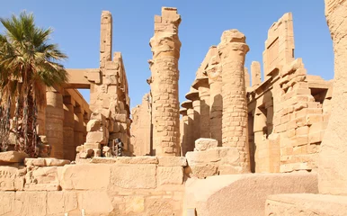 Velvet curtains Egypt Columns of the karnak temple in egypt