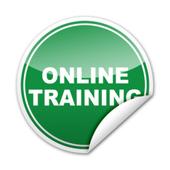 Pegatina ONLINE TRAINING con reborde