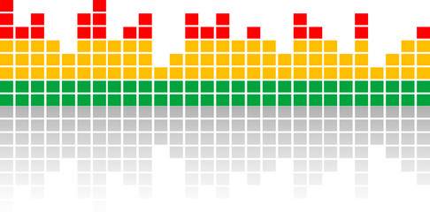 digital equalizer isolated on white background
