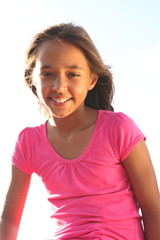 Fototapeta premium Beautiful young girl in natural daylight