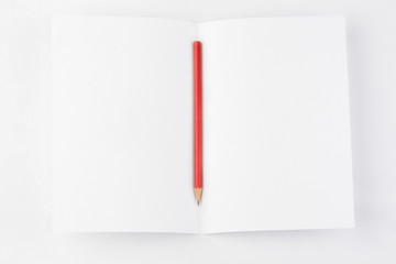 Sheet and pencil isolated