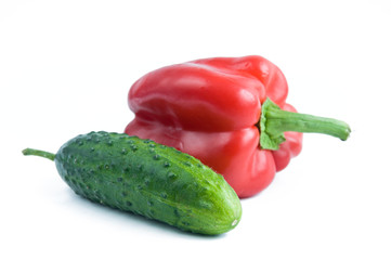 sweet pepper and cucumber