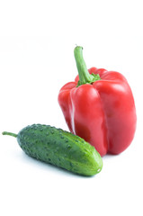 sweet pepper and cucumber