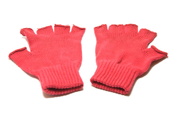 pair of red gloves