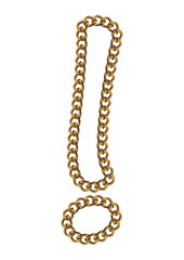 Like Golden Chain Isolated Alphabet Exclamation Mark