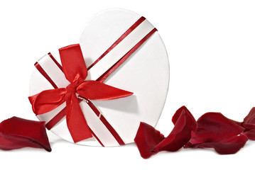 Gift box in shape heart