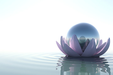Zen flower with sphere