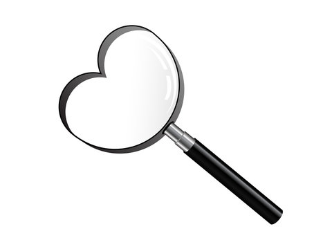 Magnifying Glass As Heart