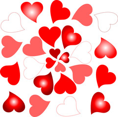 love sign romantic hearts design background