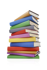 Books on white