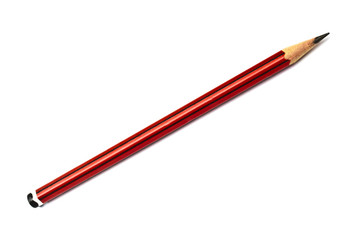 Red pencil isolated on white
