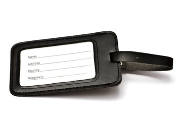  Luggage tag isolated on white background