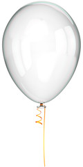 White balloon clean and translucent. Party decoration classic