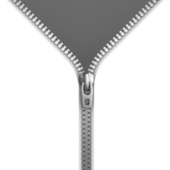 zipper isolated on white