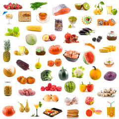 Big collection of food