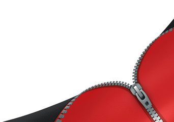 zipper isolated on white