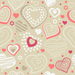 Seamless white background with different contour shapes
