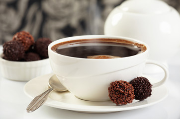 coffee and chocolate truffles