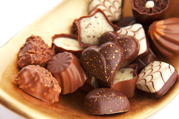Chocolate hearts for valentine's day