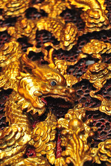 Dragon Carving at Man Mo Temple, Hong Kong