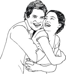 Pareja de enamorados en el dia de San Valentin