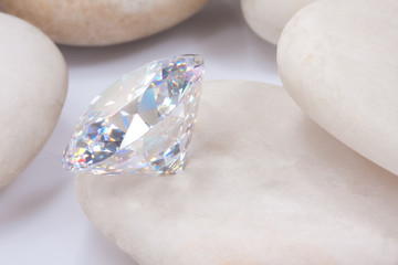 diamond on white stone