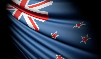 Schilderijen op glas flag of New Zealand © Lulla