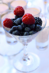 Berry dessert in glass