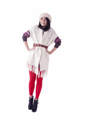 young  asian woman isolated on white background