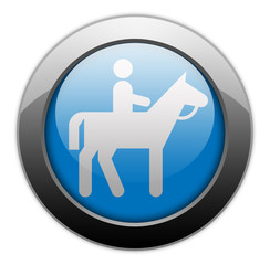 Metallic Orb Button "Horse Trail"