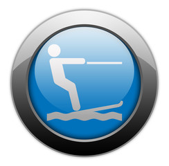 Metallic Orb Button "Water Skiing"