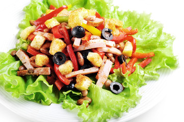 salad on  plate