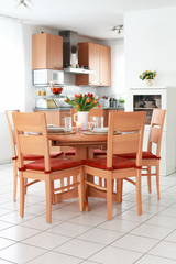 Kitchen and dining room interior
