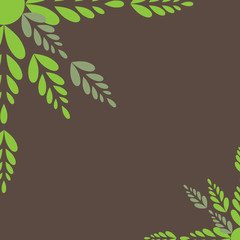 Green leaves.  Vector illustration