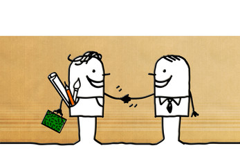 artist & businessman handshake © NLshop