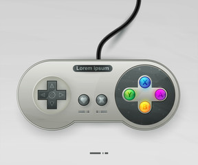 icon vector joystick with buttons. EPS10 with transparency