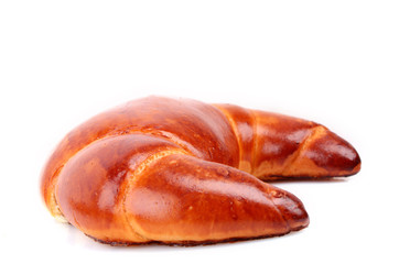 Crescent roll isolated on white