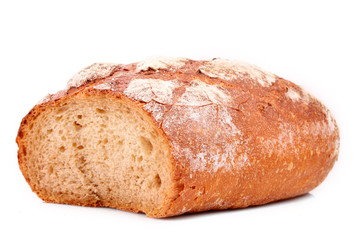 Bread isolated on white