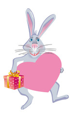 Rabbit with a gift