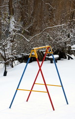 Winter backyard