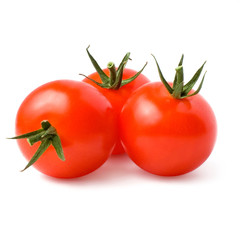tomato vegetable with cut isolated on white background