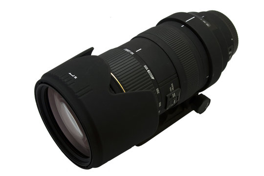 Fototapeta Zoom lens isolated on white.